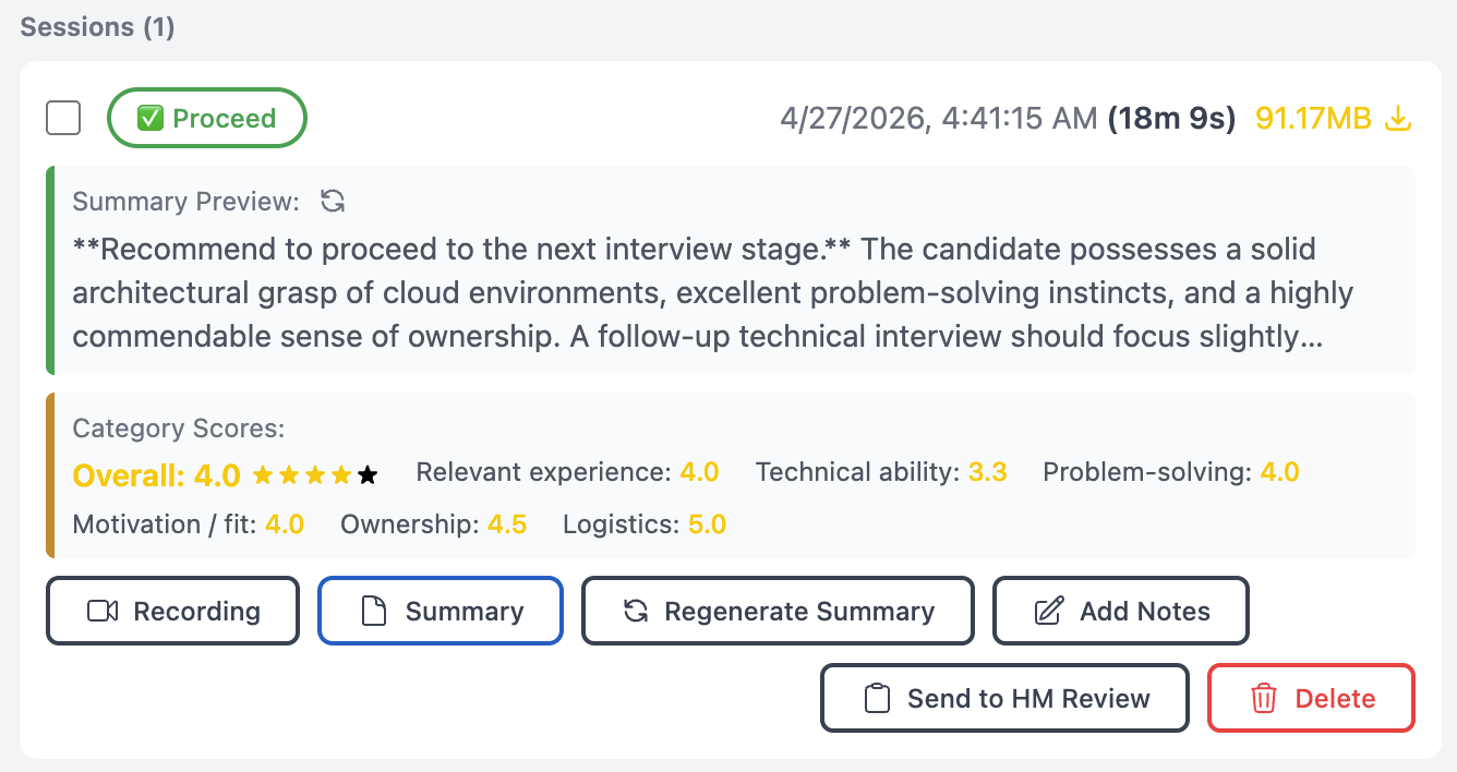 Review automatic AI scores